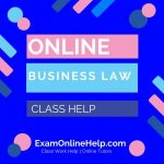 Online Business Law Class Help