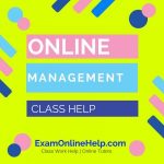 Online Management Class Help