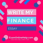 Write My Finance Essay