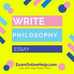Write Philosophy Essay